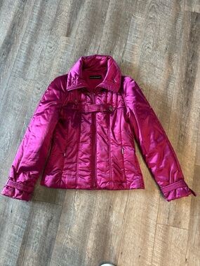 Luisa Cerano Women's Magenta Quilted Puffer Jacket